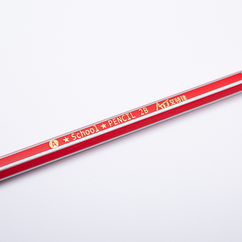 Crayons graphite à école en bois 2B avec gomme