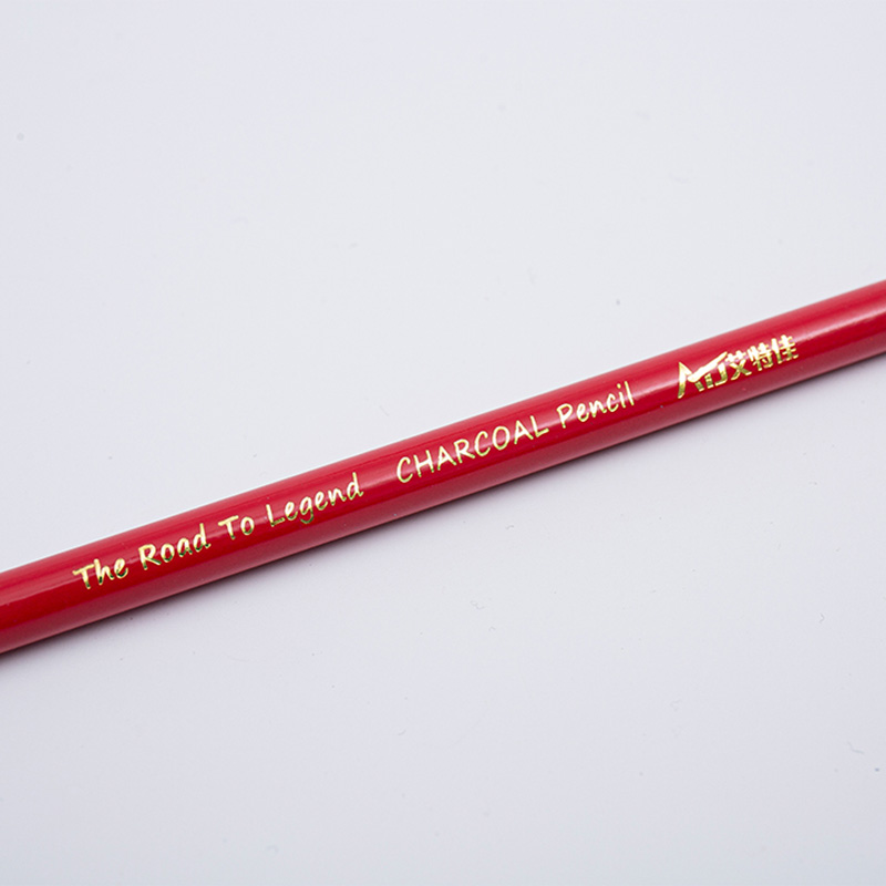 Crayons de couleur ronde à charbon de bois rond