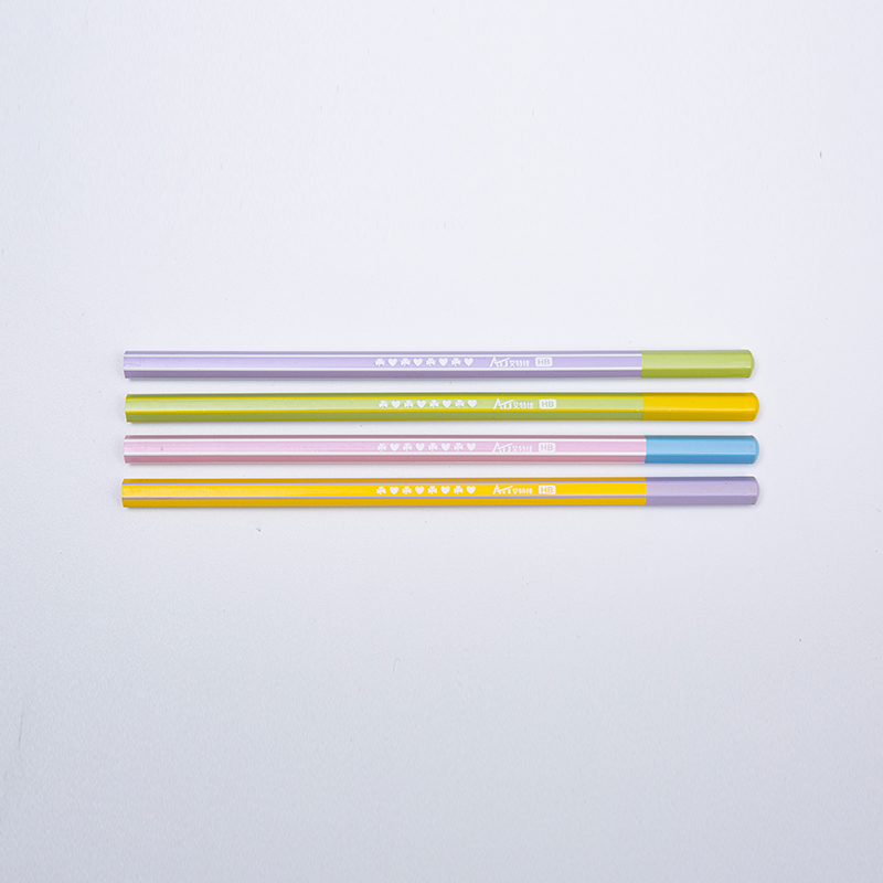 Crayons à graphite HB hexagonaux avec extrémité trempée