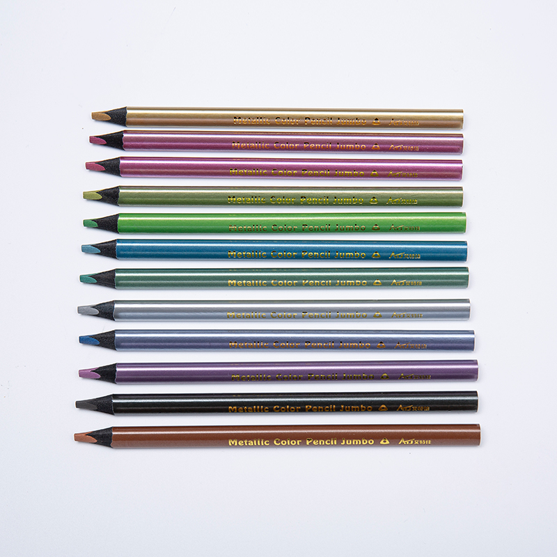 Crayons de couleur métallique triangulaire jumbo