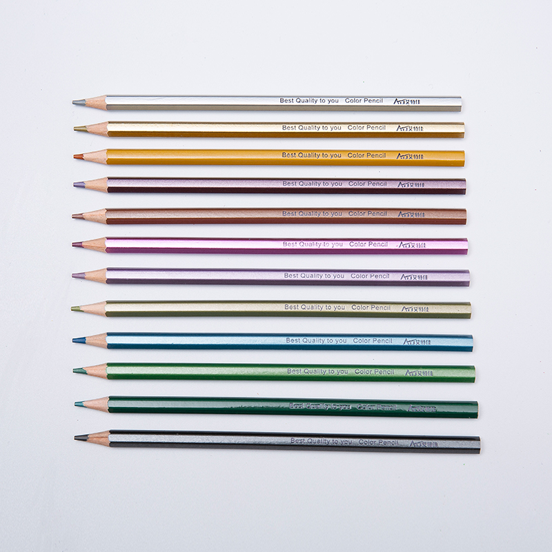 Crayons de coloriage métalliques pour le dessin